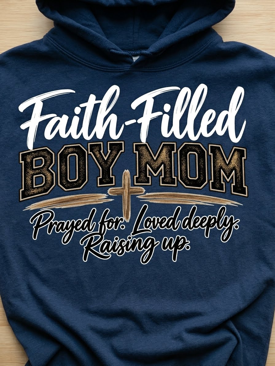 Faith Filled Boy Mom T Shirt / Hoodie