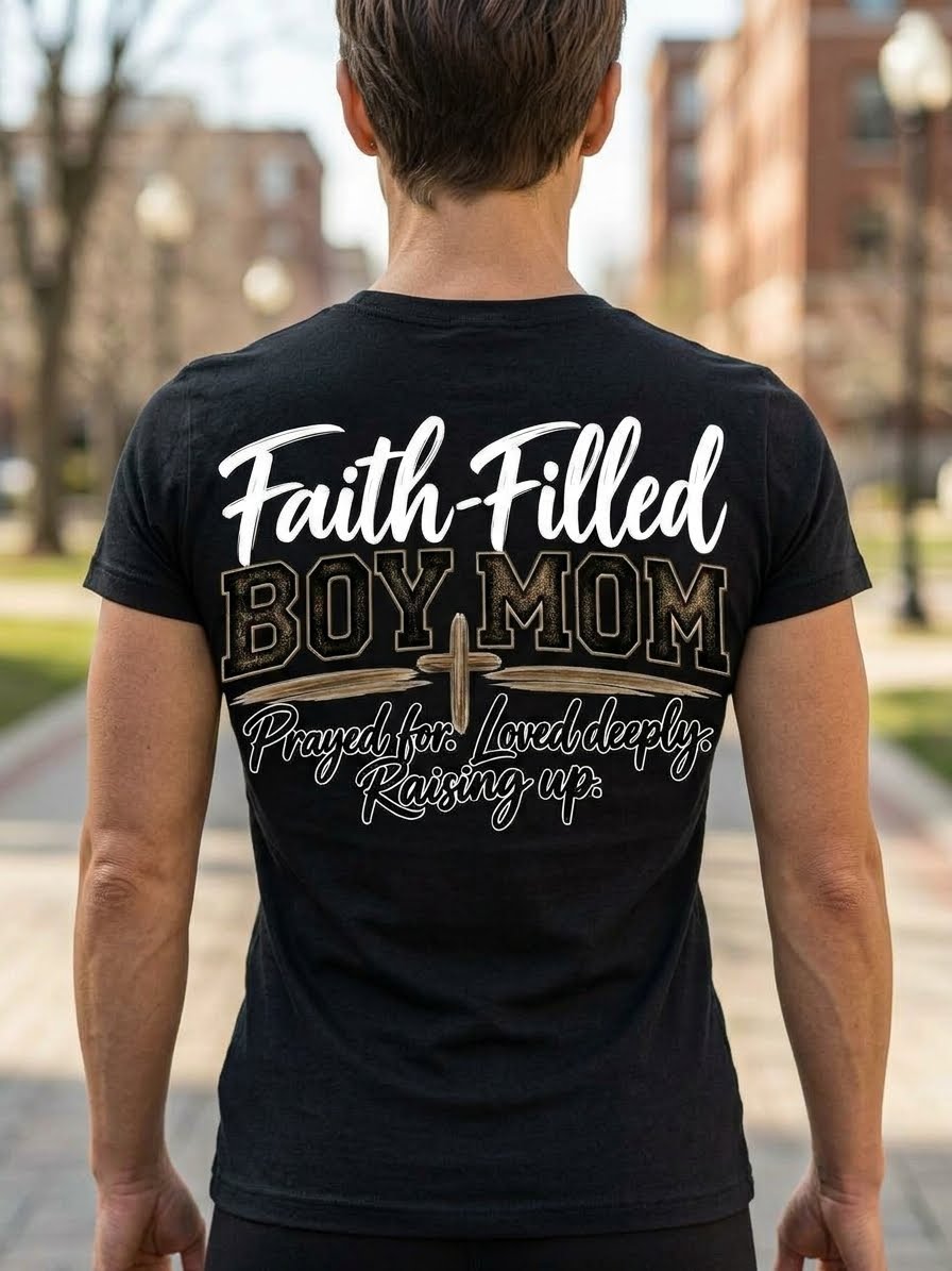 Faith Filled Boy Mom T Shirt / Hoodie