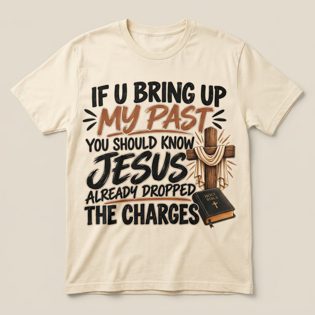 Cream T-shirt mockup with your faith-inspired design