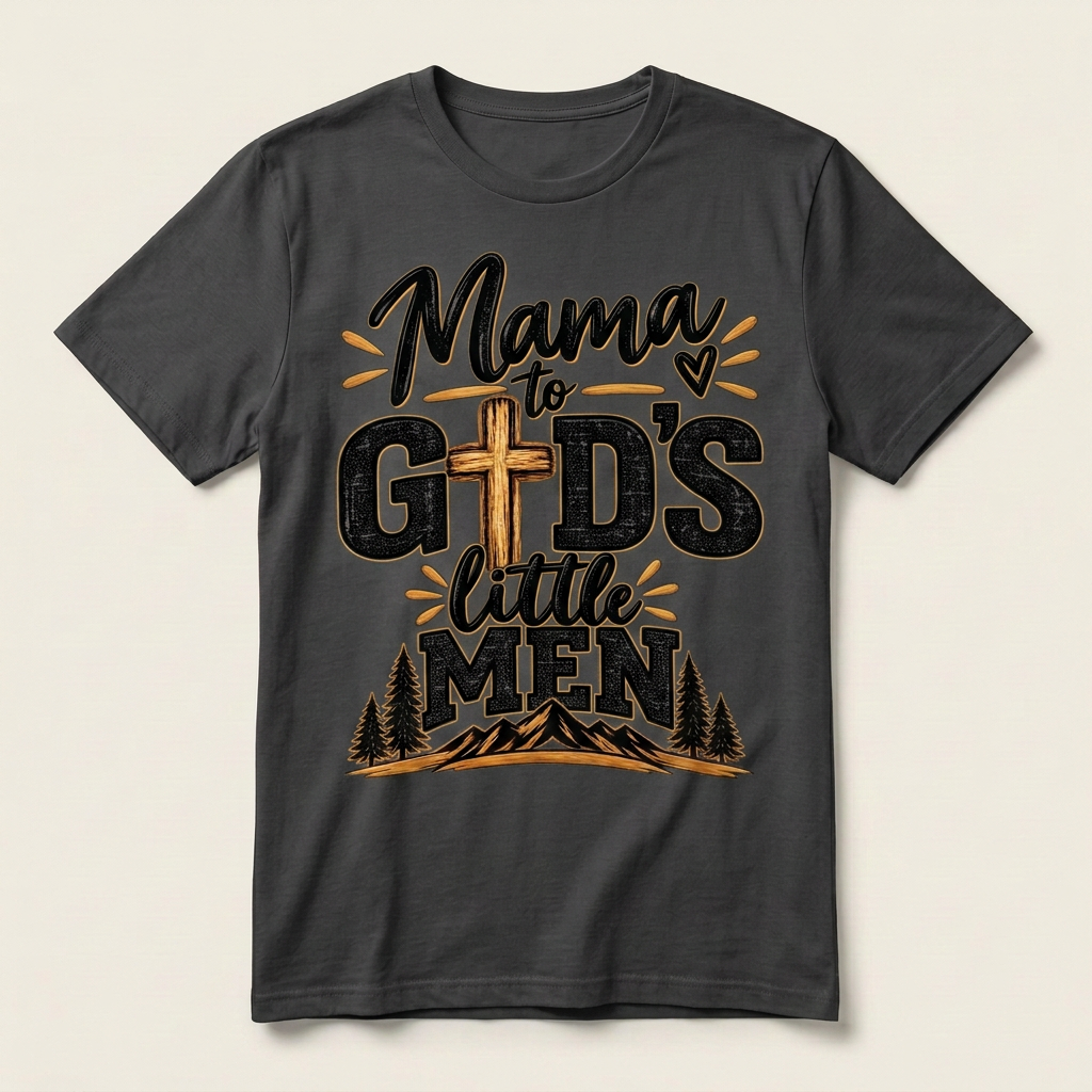 Mama To Gods Little Men - Apparel